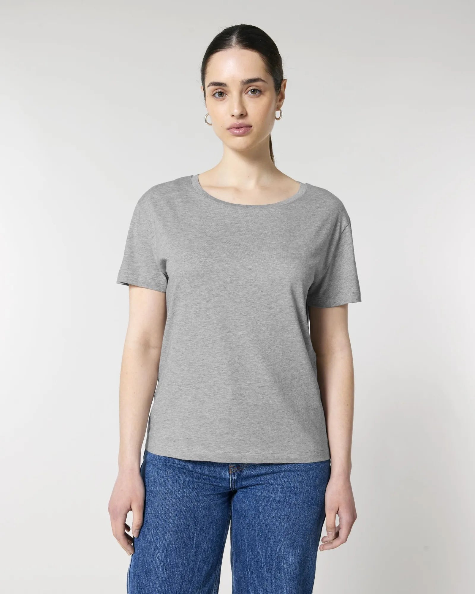 T-Shirt Bio-Baumwolle Stanley/Stella Serena zum Personalisieren - Mélange Grau