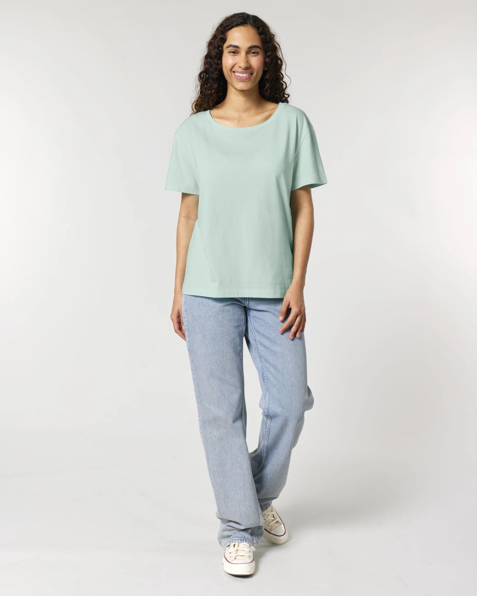 T-Shirt Bio-Baumwolle Stanley/Stella Serena zum Personalisieren - Karibisches Blau