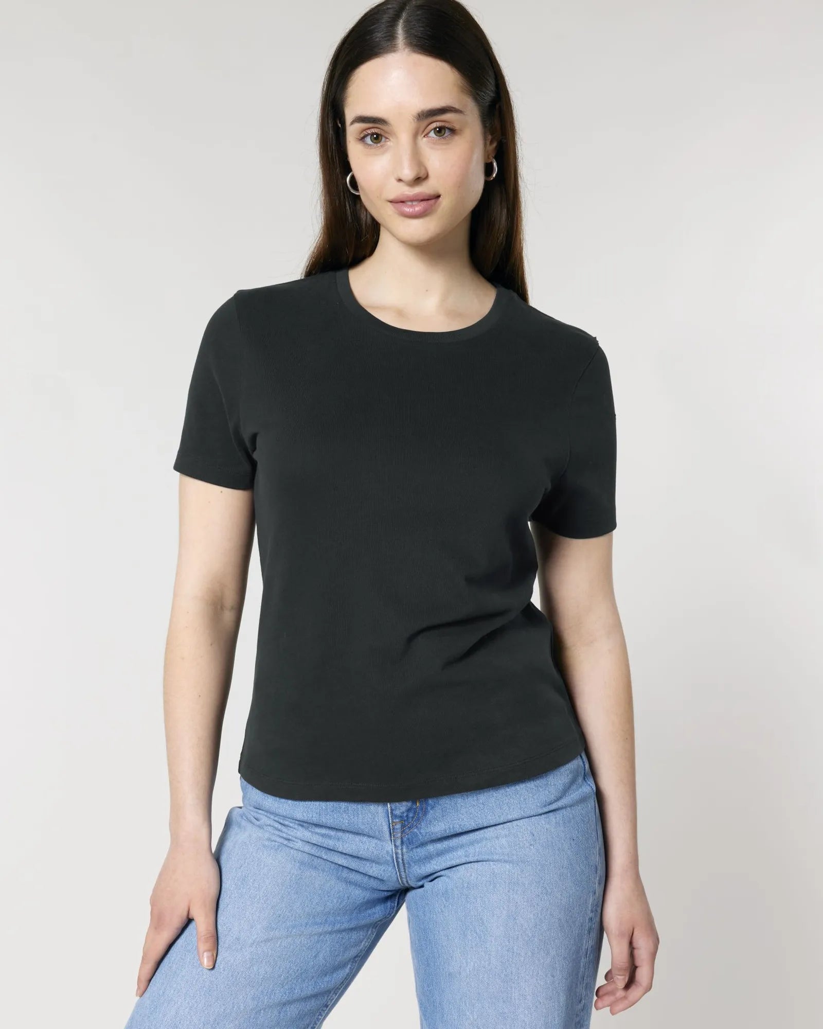 T-Shirt Bio-Baumwolle Stanley/Stella Ella zum Personalisieren - Schwarz