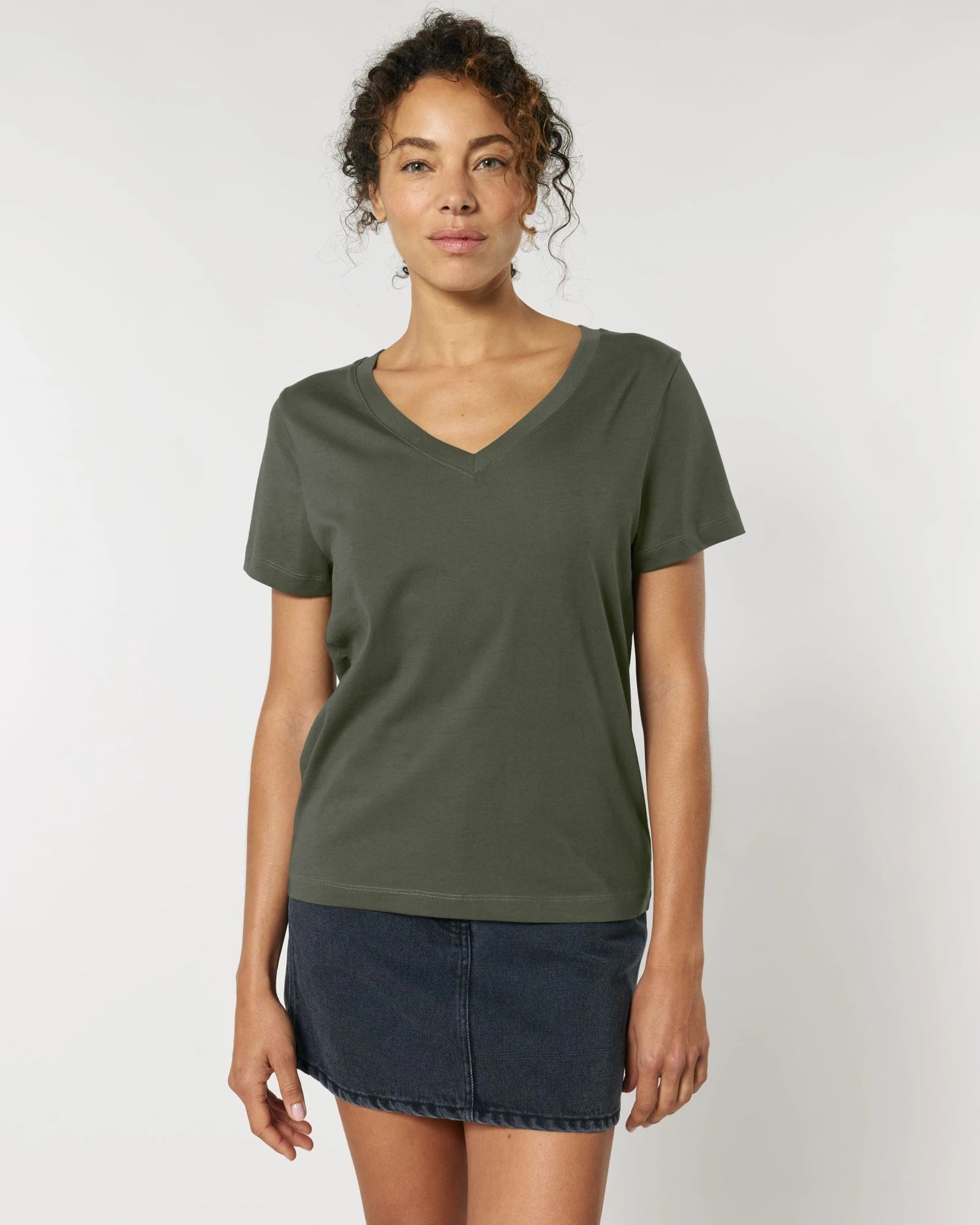 T-Shirt Bio-Baumwolle Stanley/Stella Isla zum Personalisieren - Khaki