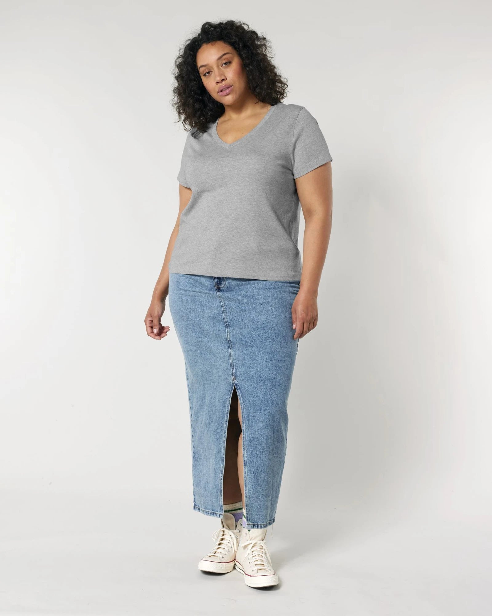 T-Shirt Bio-Baumwolle Stanley/Stella Isla zum Personalisieren - Mélange Grau