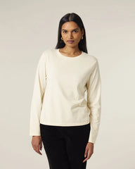 T-Shirt langarm Bio-Baumwolle Stanley/Stella Muser zum Personalisieren - Naturroh