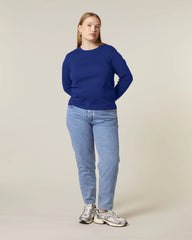 T-Shirt langarm Bio-Baumwolle Stanley/Stella Muser zum Personalisieren - Arbeiter Blau