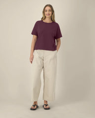 T-Shirt Damen Bio-Baumwolle Stanley/Stella Etta zum Personalisieren - Dunkles Pflaumen