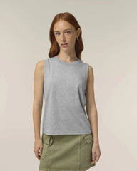 Damen-Tanktop Bio-Baumwolle Stanley/Stella Mia zum Personalisieren - Mélange Grau
