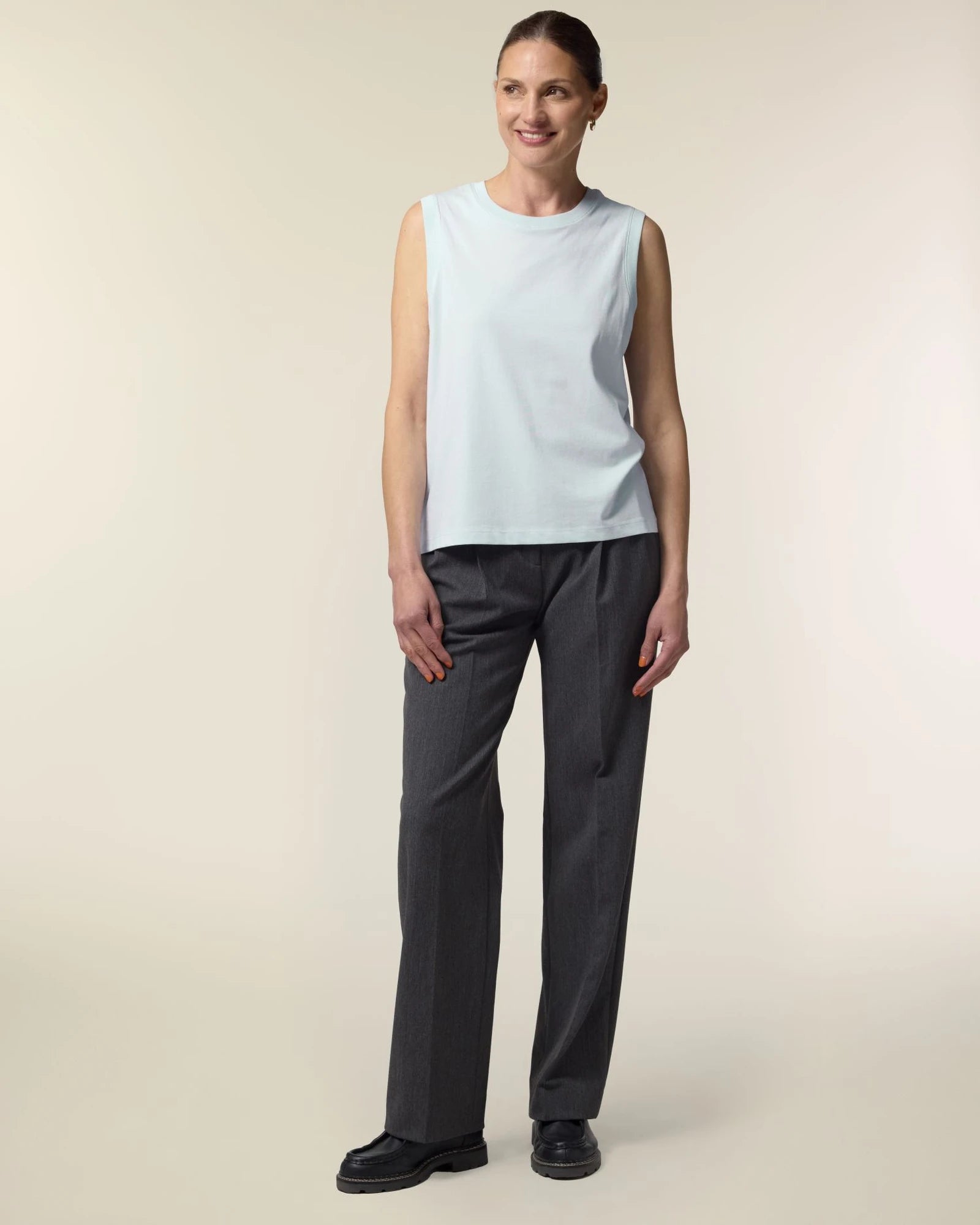 Damen-Tanktop Bio-Baumwolle Stanley/Stella Mia zum Personalisieren - Blaues Eis
