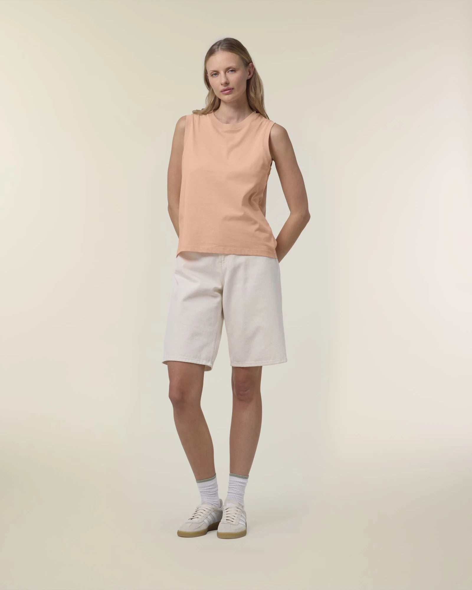 Damen-Tanktop Bio-Baumwolle Stanley/Stella Mia zum Personalisieren - Frisches Pfirsich