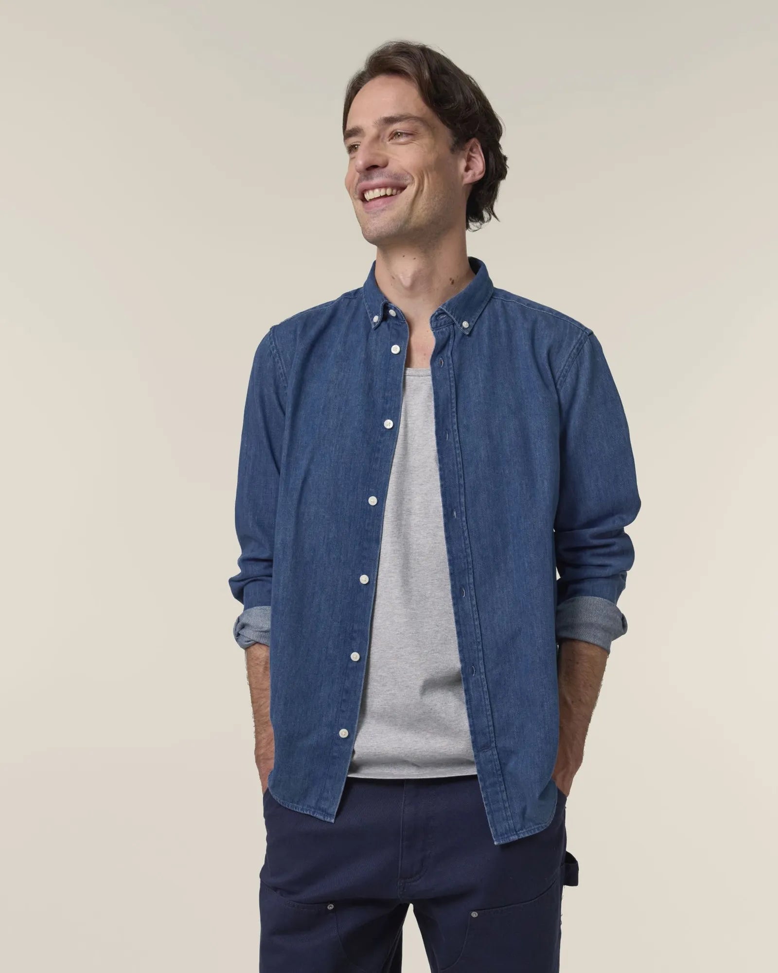 Hemd Denim Bio-Baumwolle Stanley/Stella zum Personalisieren - 3