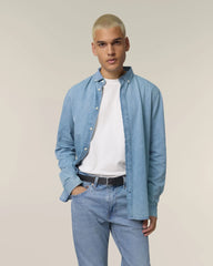 Hemd Denim Bio-Baumwolle Stanley/Stella zum Personalisieren - 2
