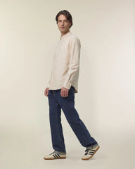 Hemd Bio-Baumwolle Stanley/Stella Oxford zum Personalisieren - Beige Oxford