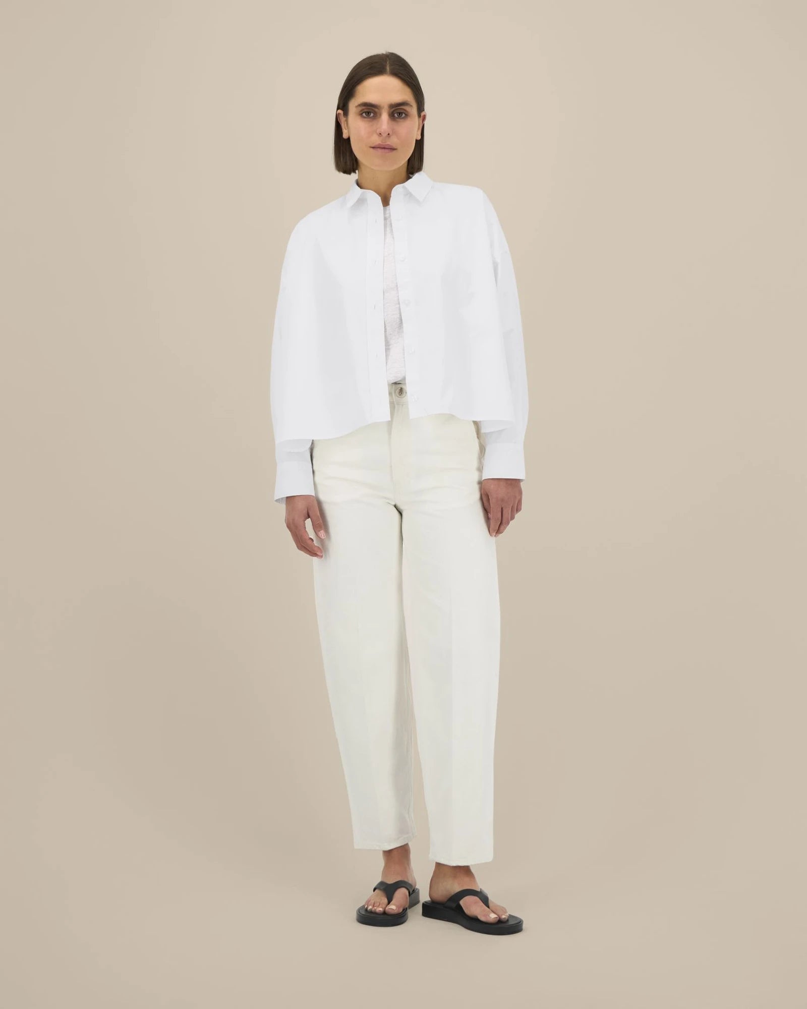 Chemise Oversized Bio-Baumwolle Stanley/Stella zum Personalisieren - Weiß