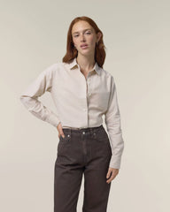 Oxford Shirt Medium Fit Stanley/Stella zum Personalisieren - Beige Oxford