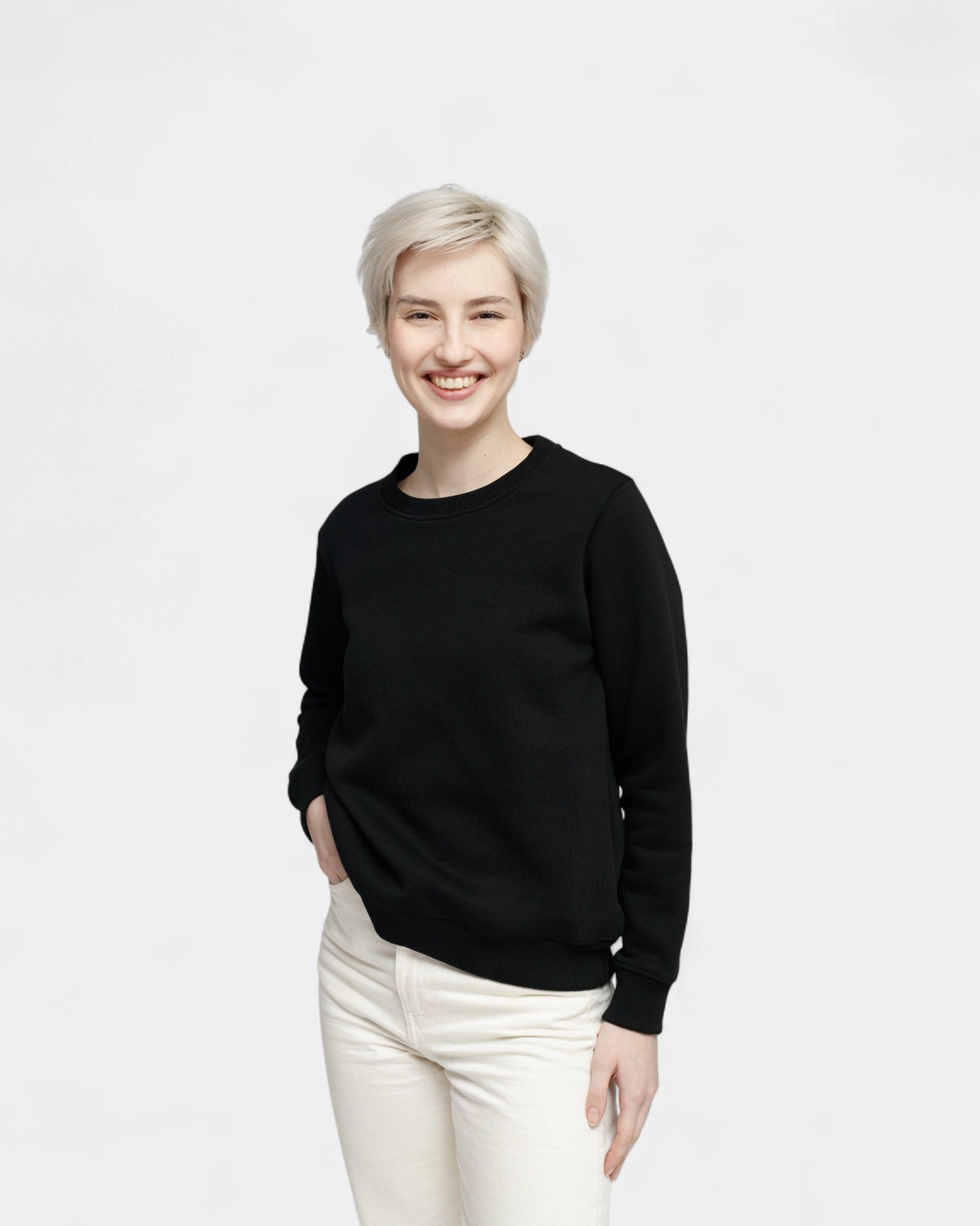 Angerautes Damen-Sweatshirt Made in France zum Personalisieren - 7