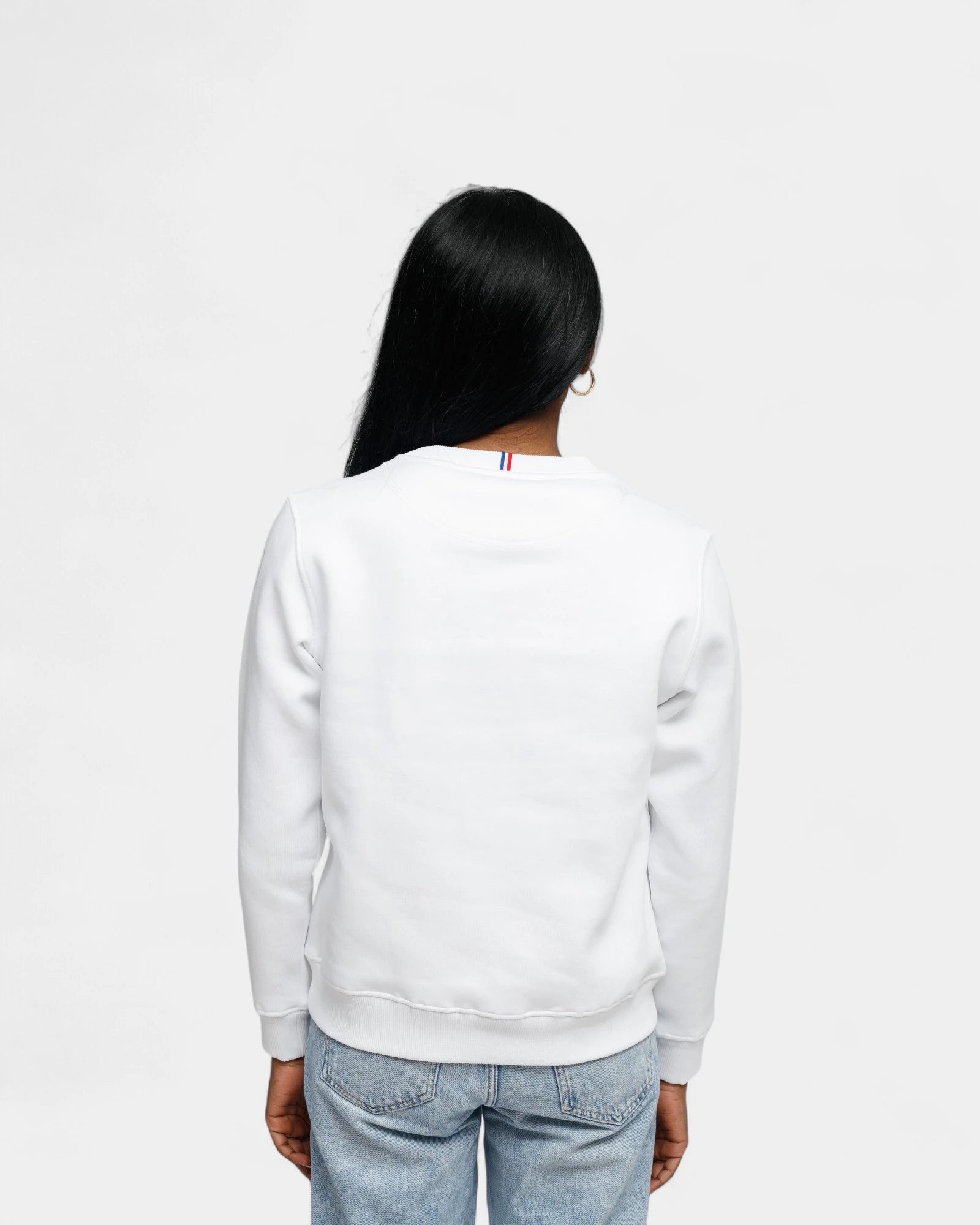 Angerautes Damen-Sweatshirt Made in France zum Personalisieren - 11