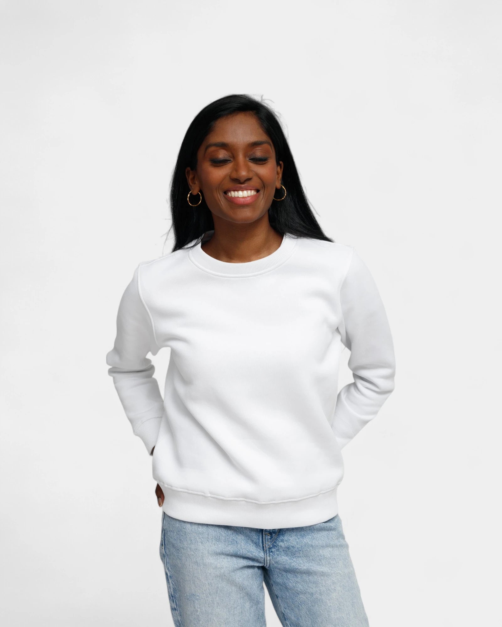 Angerautes Damen-Sweatshirt Made in France zum Personalisieren - 12
