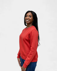 Angerautes Damen-Sweatshirt Made in France zum Personalisieren - 1