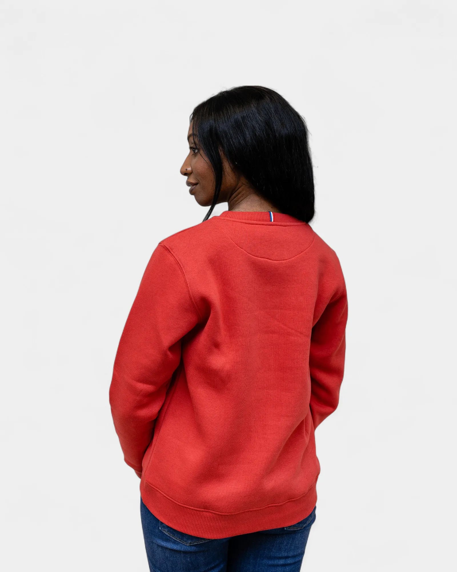 Angerautes Damen-Sweatshirt Made in France zum Personalisieren - 3