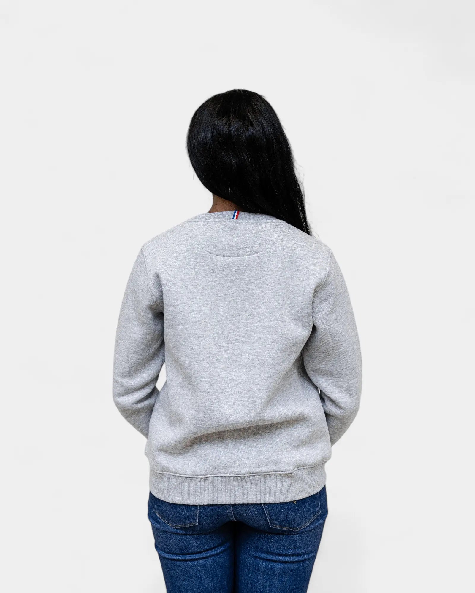 Angerautes Damen-Sweatshirt Made in France zum Personalisieren - 23
