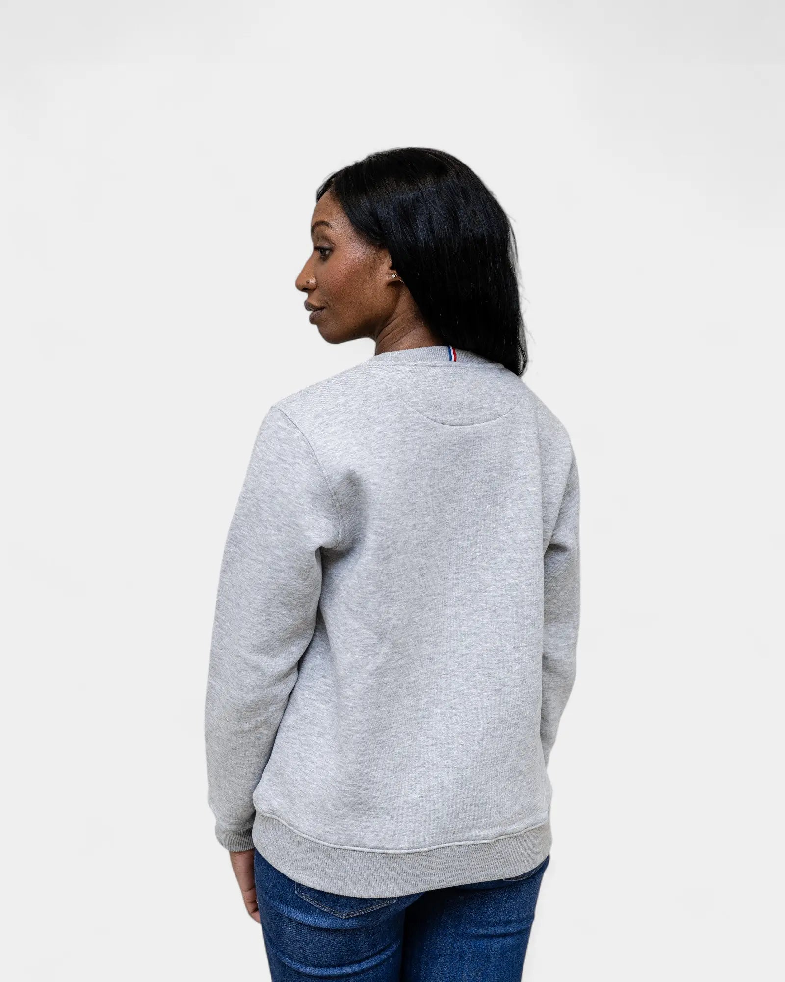 Angerautes Damen-Sweatshirt Made in France zum Personalisieren - 24