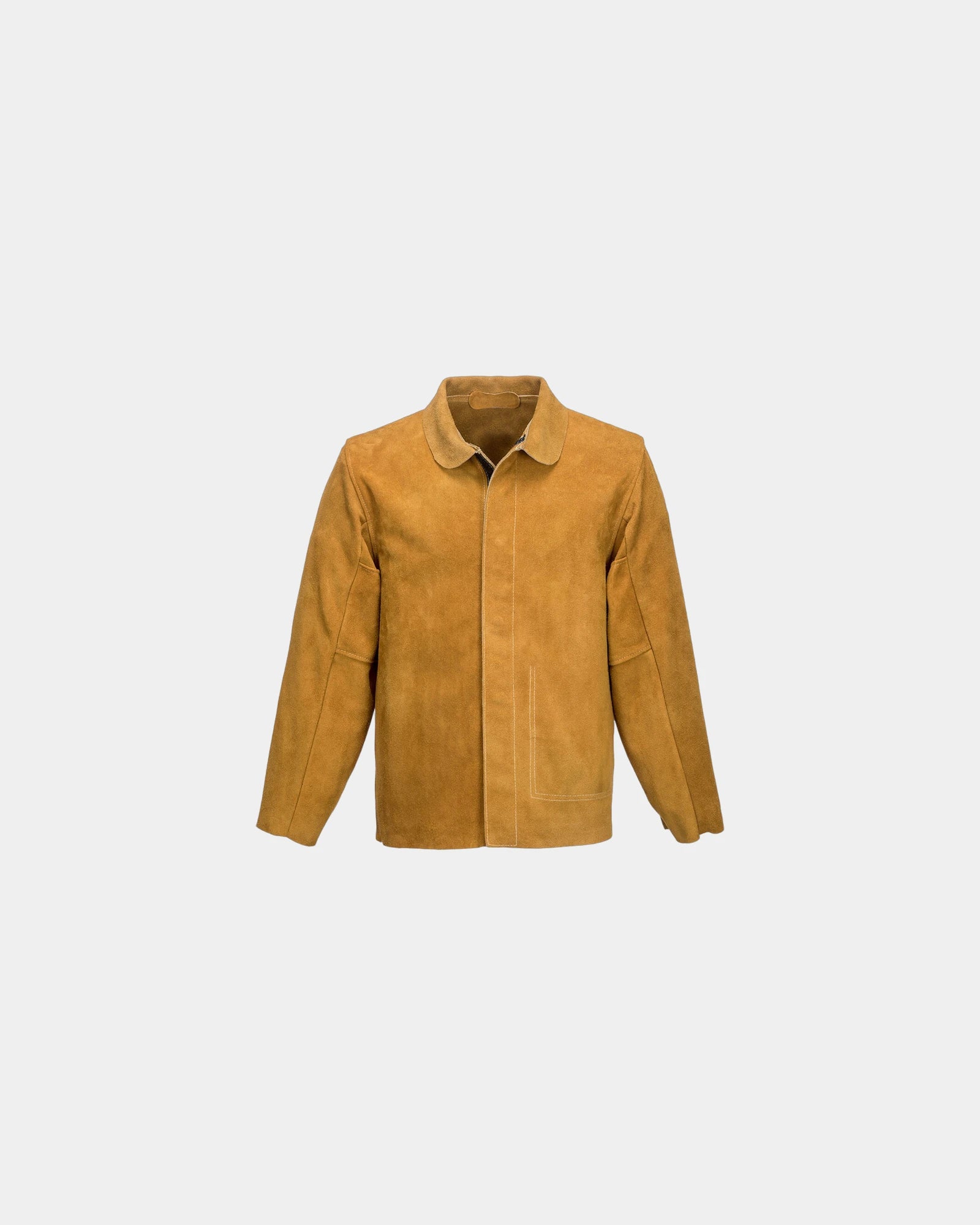 Schweißjacke aus Leder zum Personalisieren - Beige