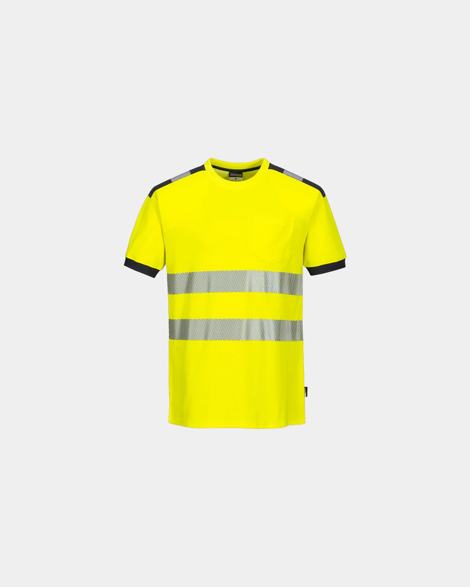 T-Shirt 55% Baumwolle Portwest HV PW3 zum Personalisieren - Gelb-Grün
