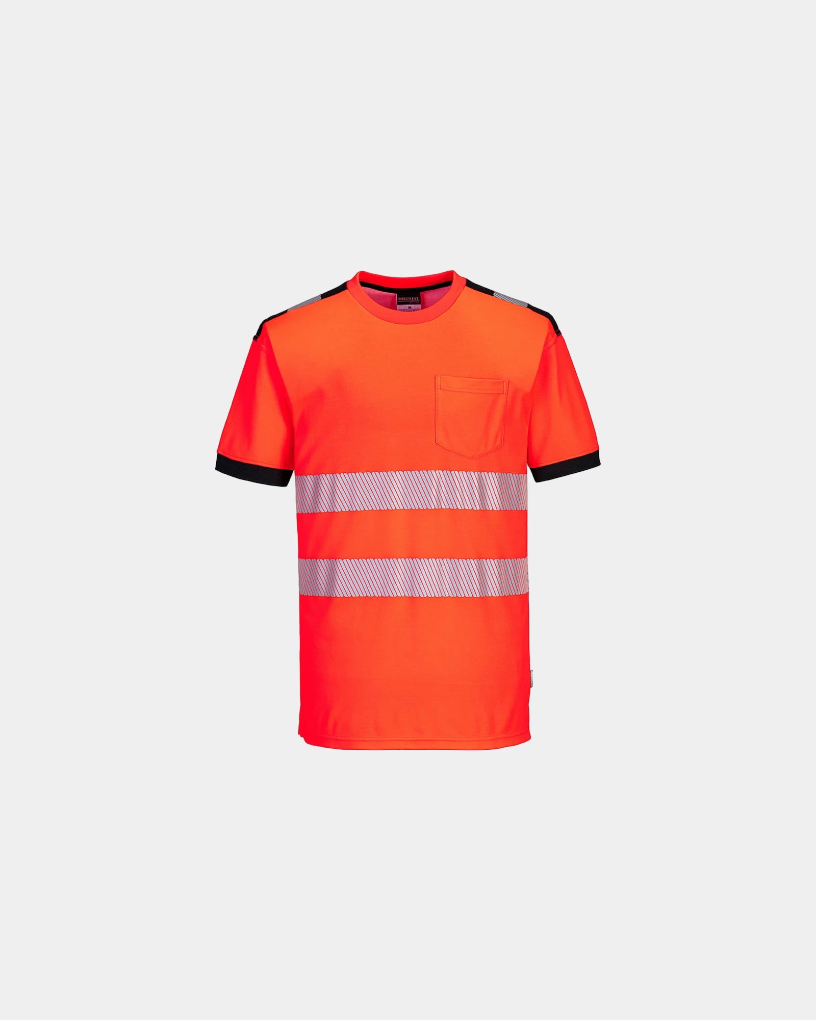 T-Shirt 55% Baumwolle Portwest HV PW3 zum Personalisieren - Dunkelblau