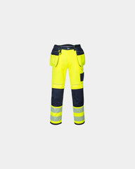 Pantalon Hi-Vis Portwest PW3 zum Personalisieren - Gelb-Marineblau