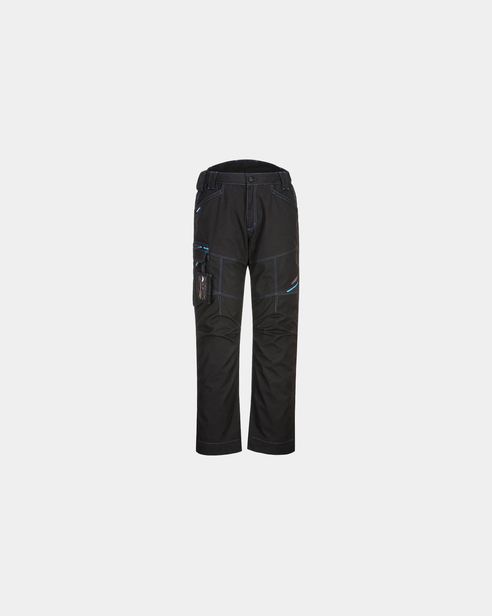 Service-Pantalon WX3 PU/PU zum Personalisieren - Schwarz-Himmelblau