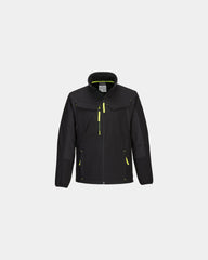 Veste Softshell WX3 Eco Hybrid zum Personalisieren - Schwarz-Himmelblau