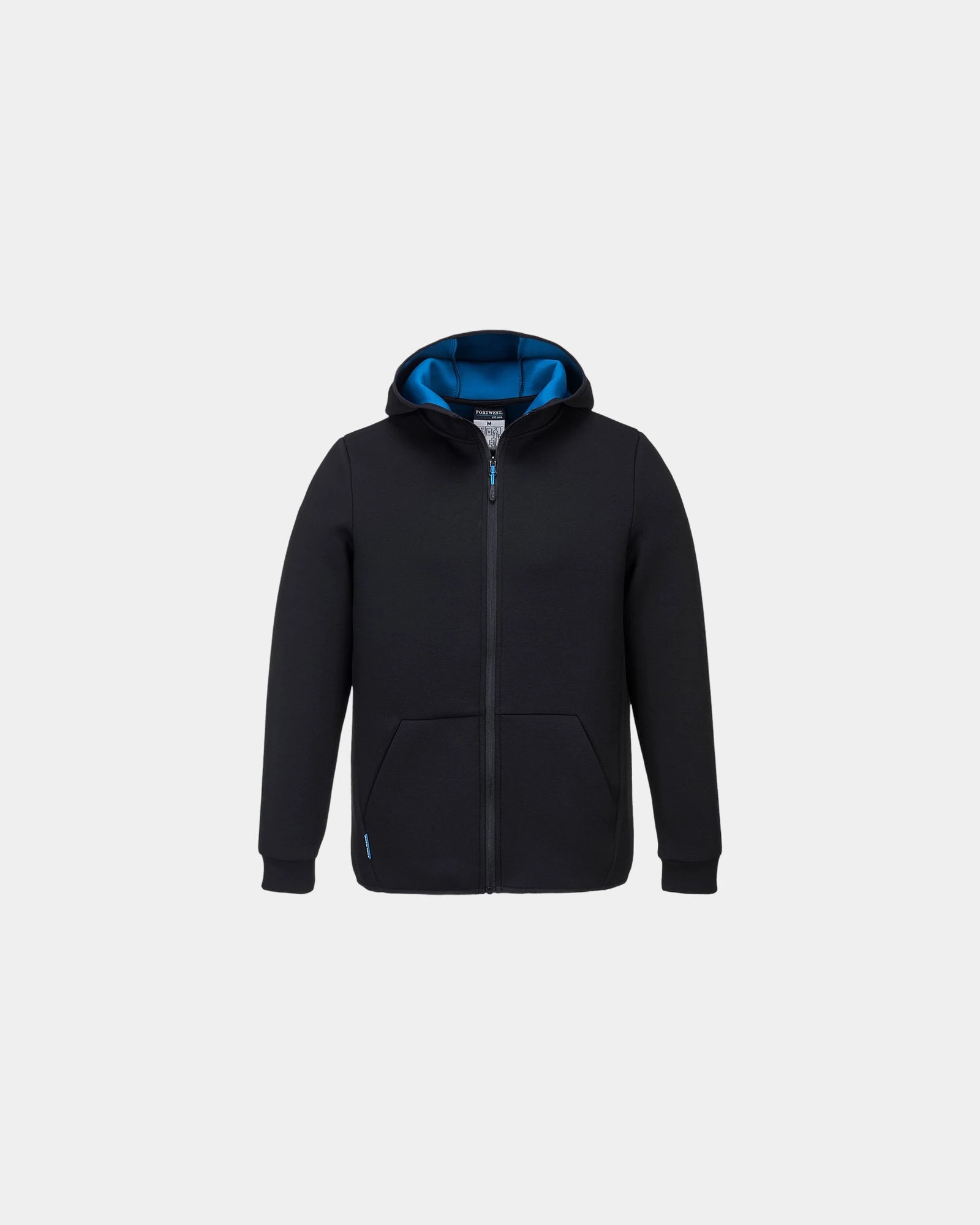 Technische Arbeitsjacke KX3 zum Personalisieren - Schwarz-Himmelblau