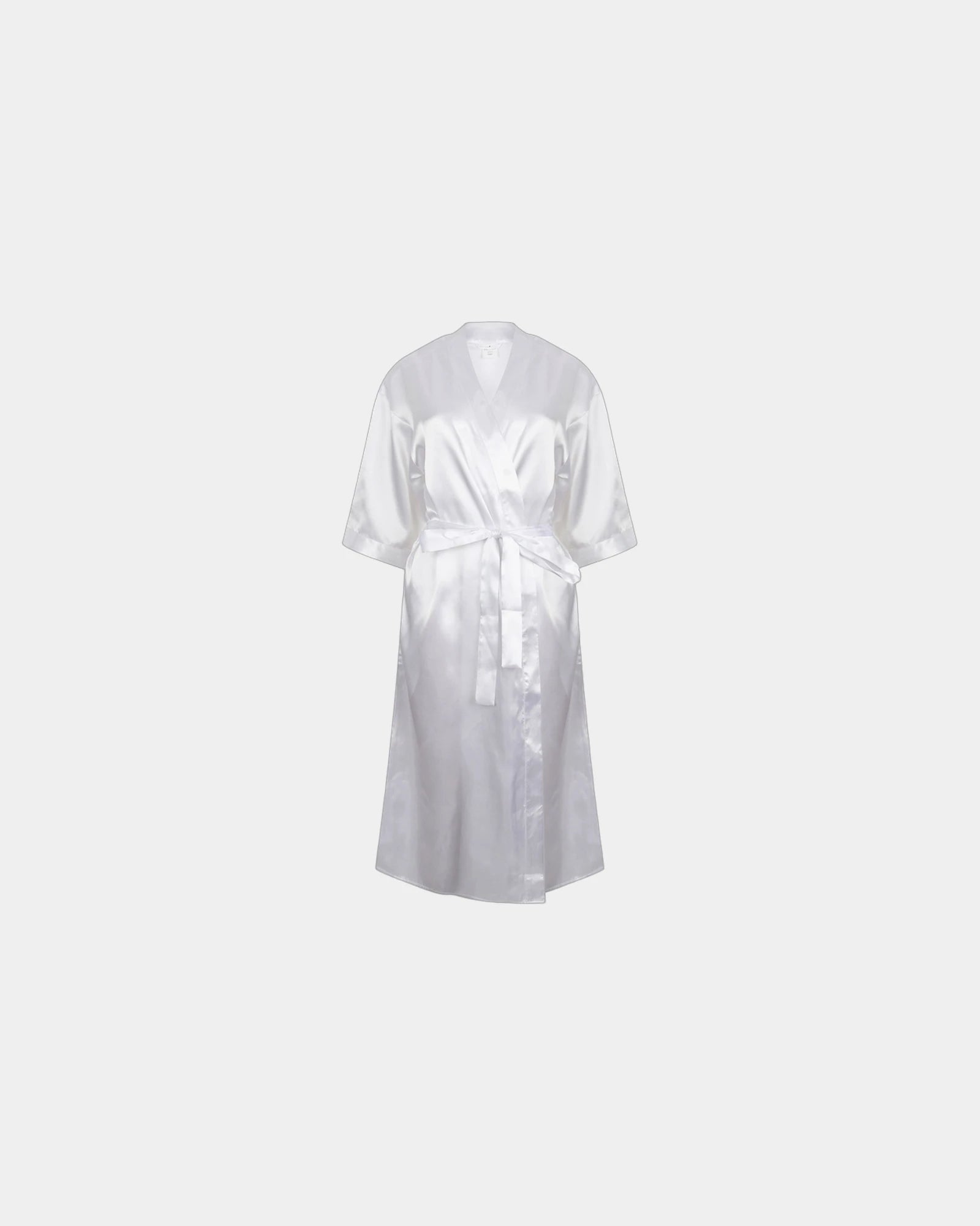Damen-Bademantel Satin Kimono-Stil zum Personalisieren - Weiß