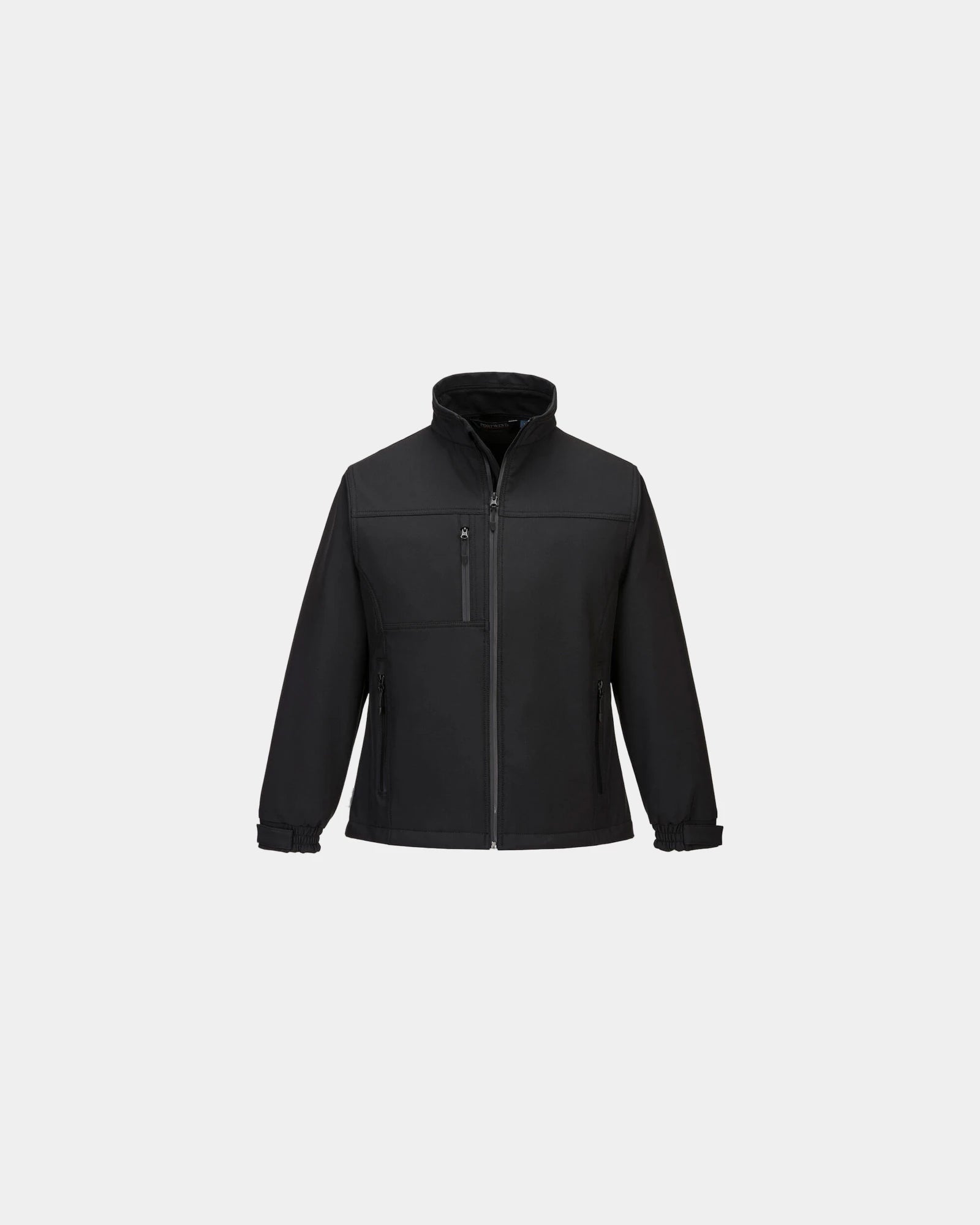 Softshelljacke Damen Charlotte zum Personalisieren - Schwarz-Himmelblau