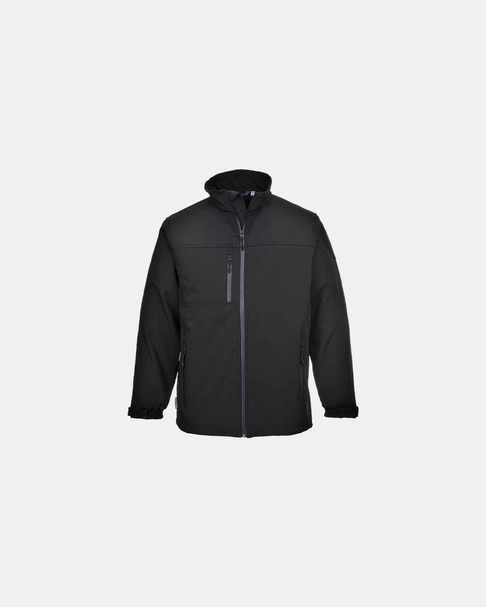 Blouson Softshell Portwest zum Personalisieren - Schwarz-Himmelblau