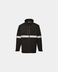 Softshell Iona zum Personalisieren - Schwarz-Himmelblau