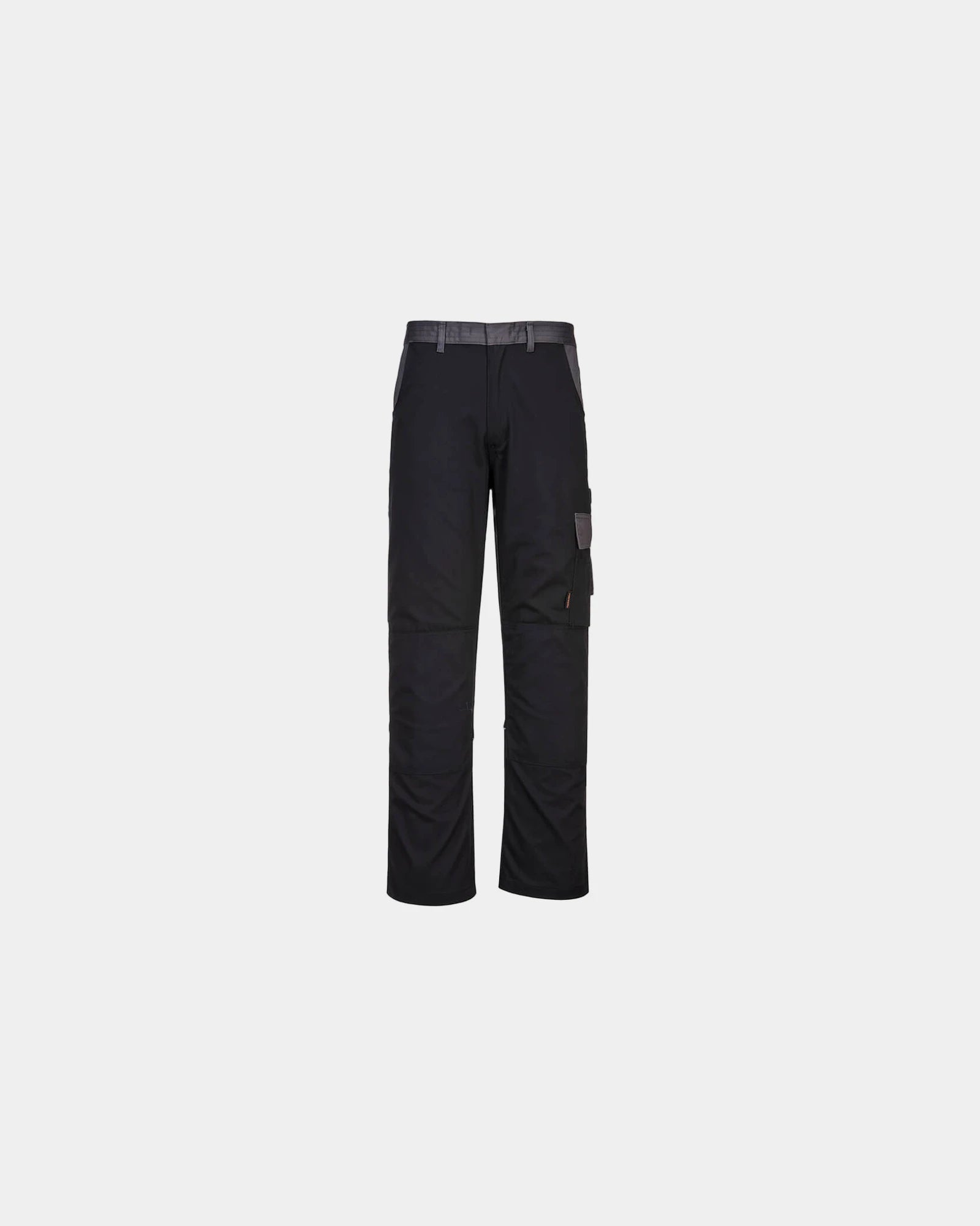 Pantalon multipoches Polycoton zum Personalisieren - Schwarz-Himmelblau