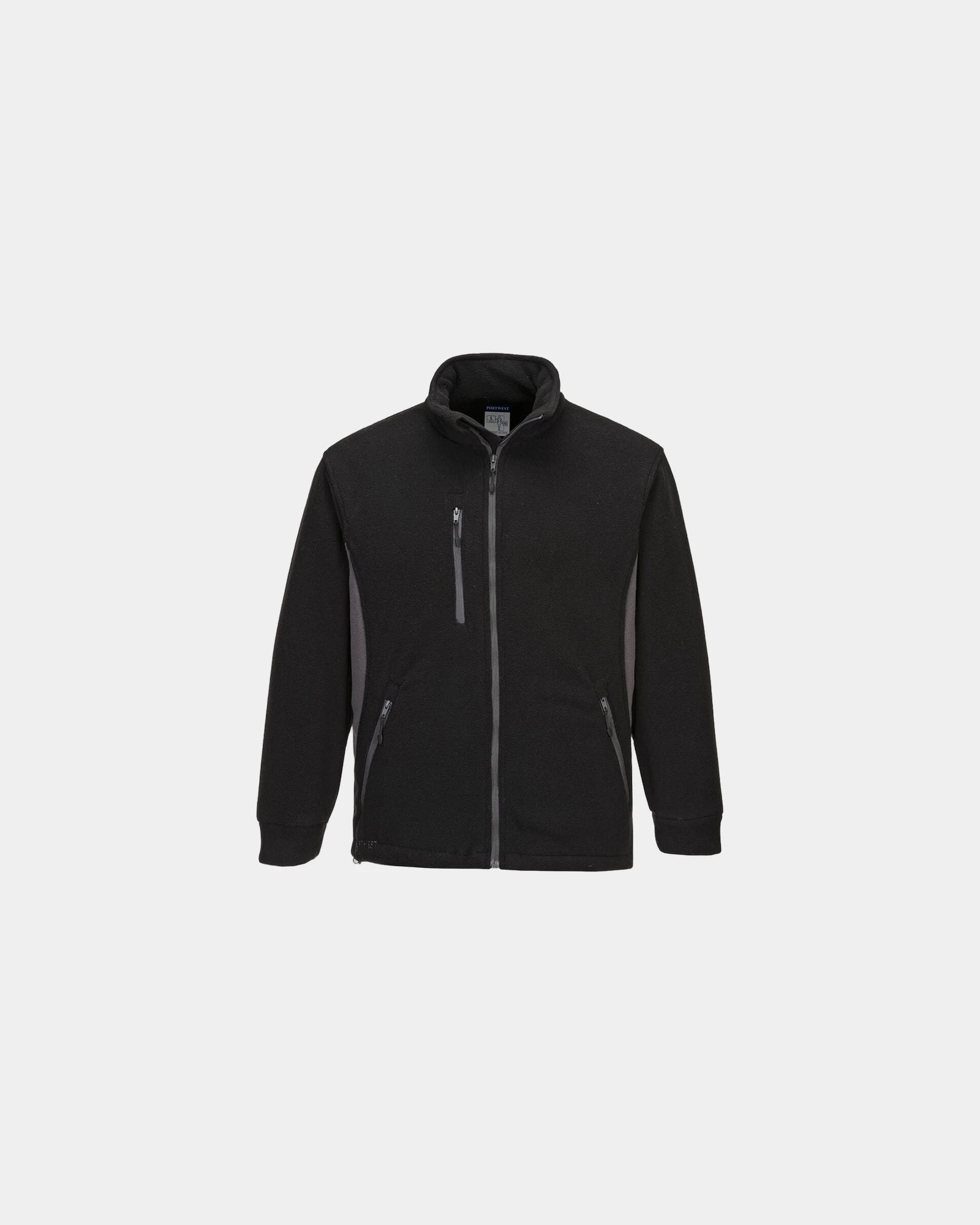 Blouson polar bicolore Portwest TEXO zum Personalisieren - Schwarz-Himmelblau