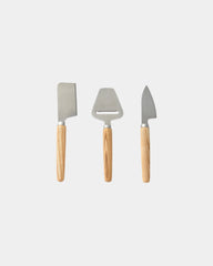 Käsemesser-Set Edelstahl Vinga Retro zum Personalisieren - Braun