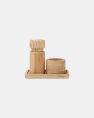 Salz- und Pfeffer-Set Holz Vinga Retro zum Personalisieren - Braun