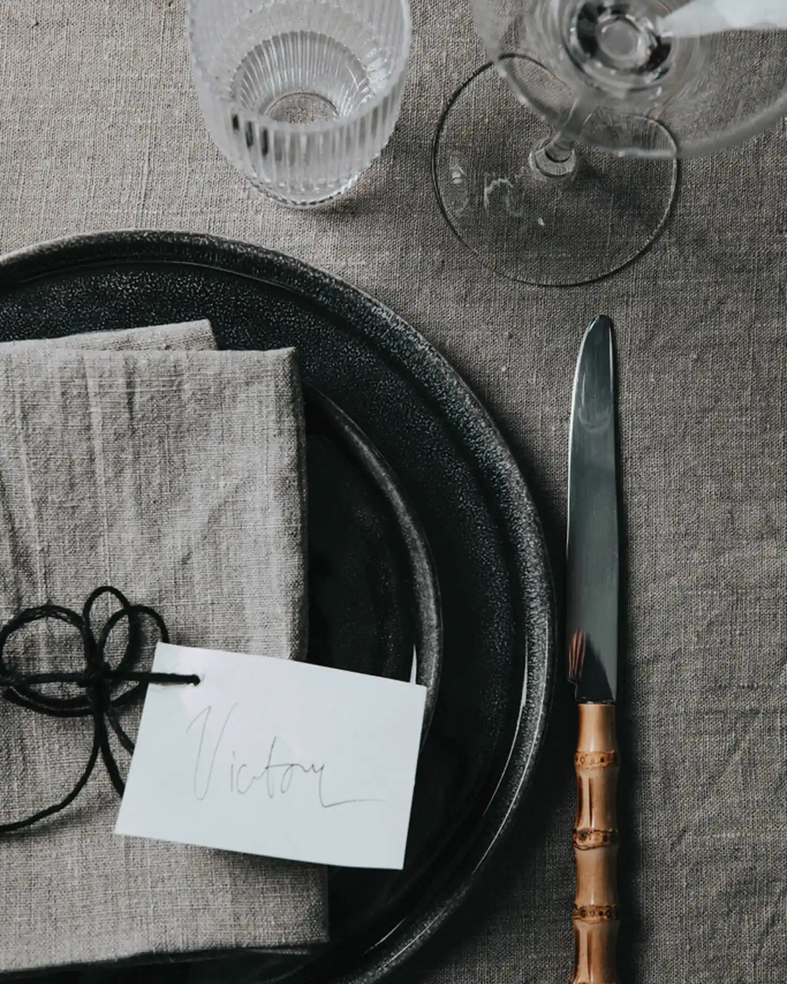 Set von 2 Tellern 20 cm Vinga Nomimono zum Personalisieren - 8
