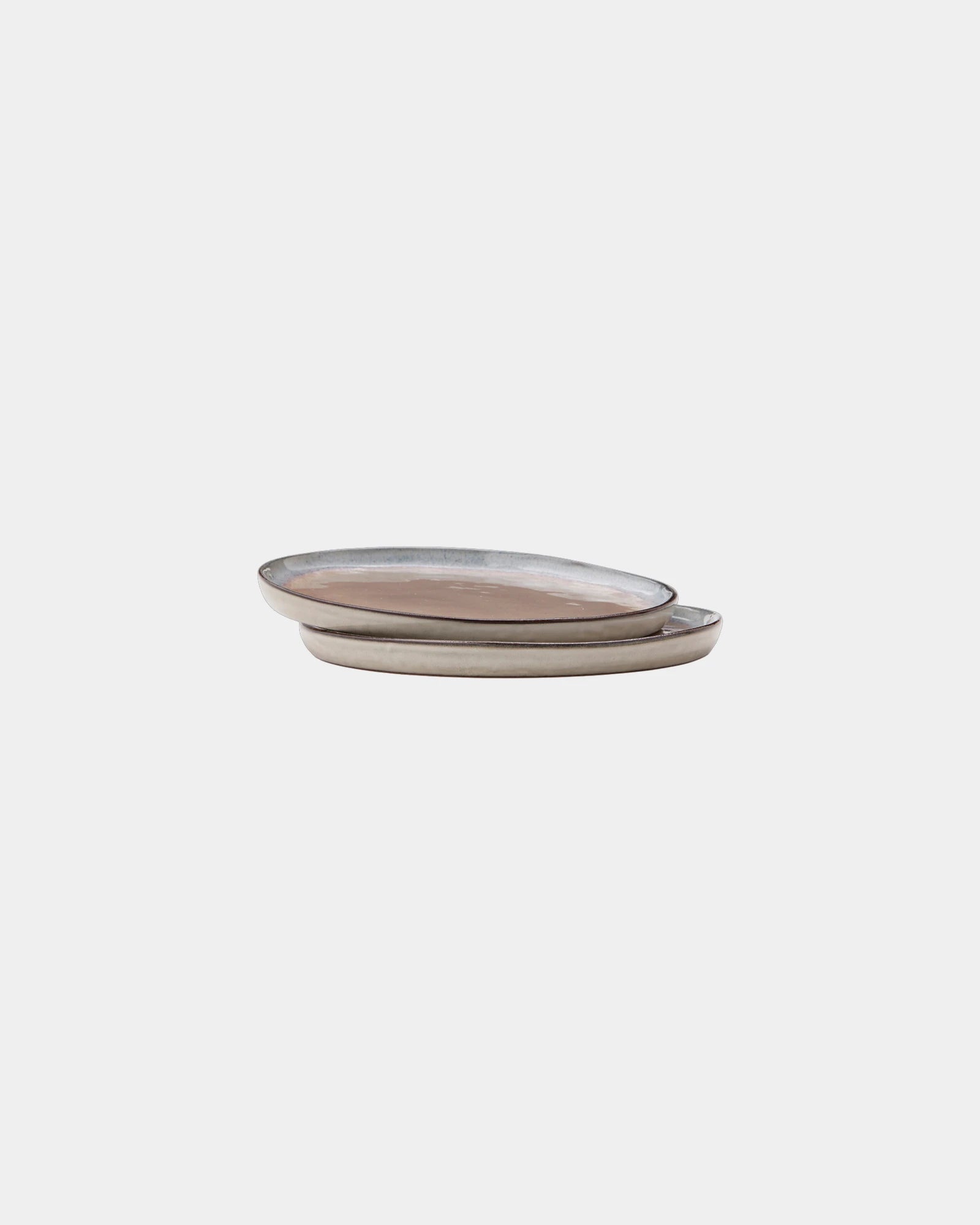 Set von 2 Tellern 20 cm Vinga Nomimono zum Personalisieren - Beige