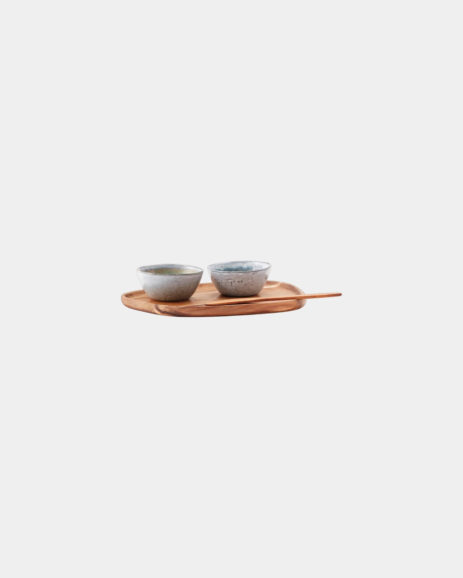 Set für Tapas Vinga Nomimono aus Holz und Stein zum Personalisieren - Beige