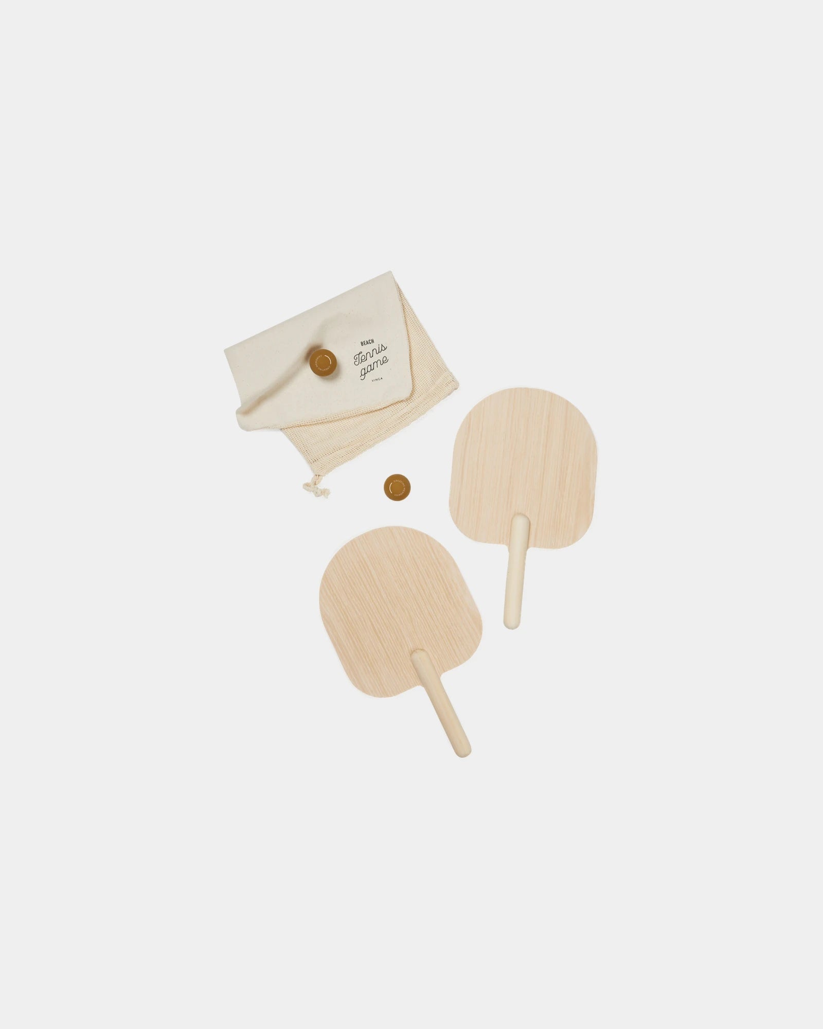 Strandtennis-Set FSC®-zertifiziertes Holz Vinga Miro zum Personalisieren - Braun