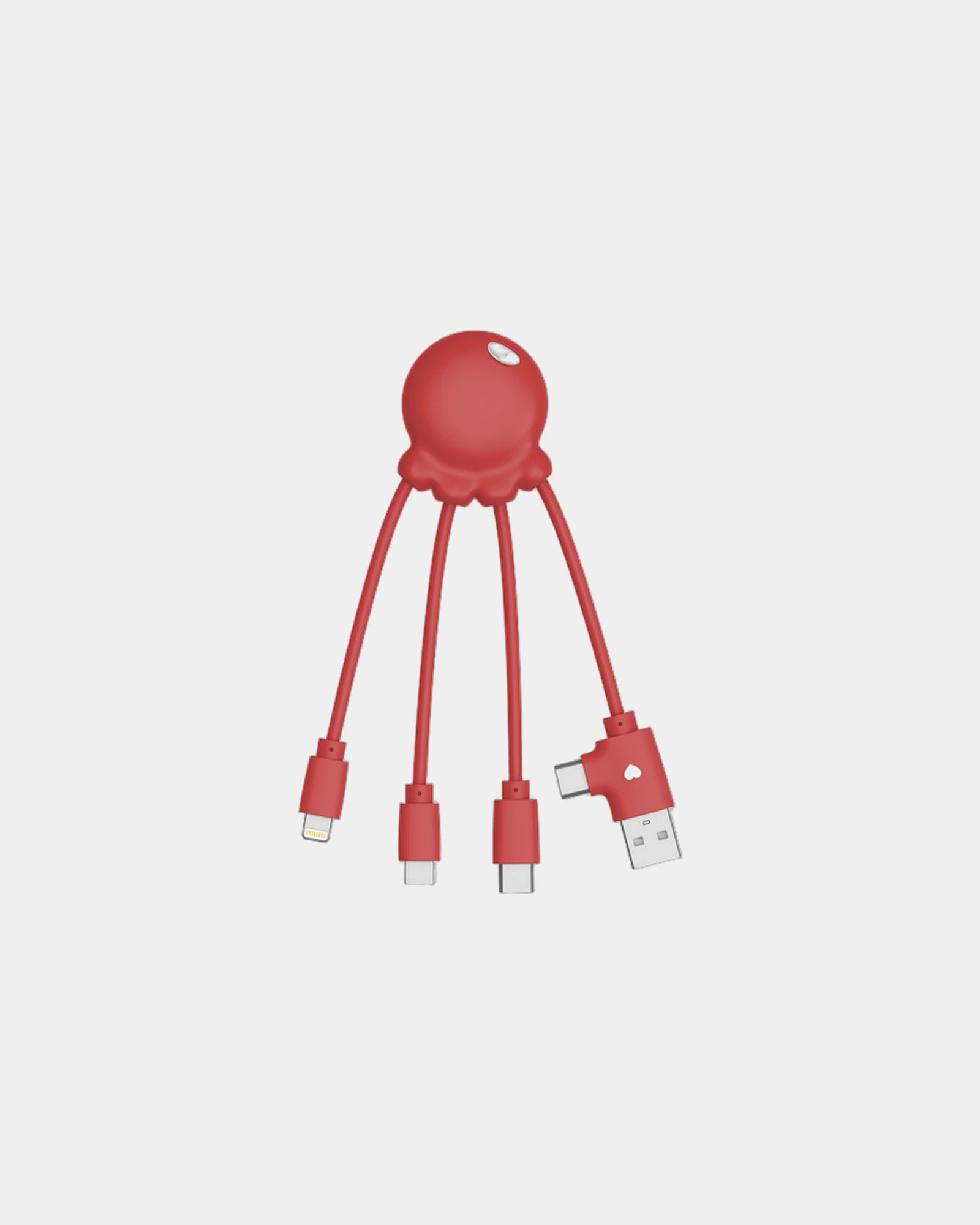 Ladekabel Ocean Bound Plastic Xoopar OCTOPUS OBP zum Personalisieren - Rot