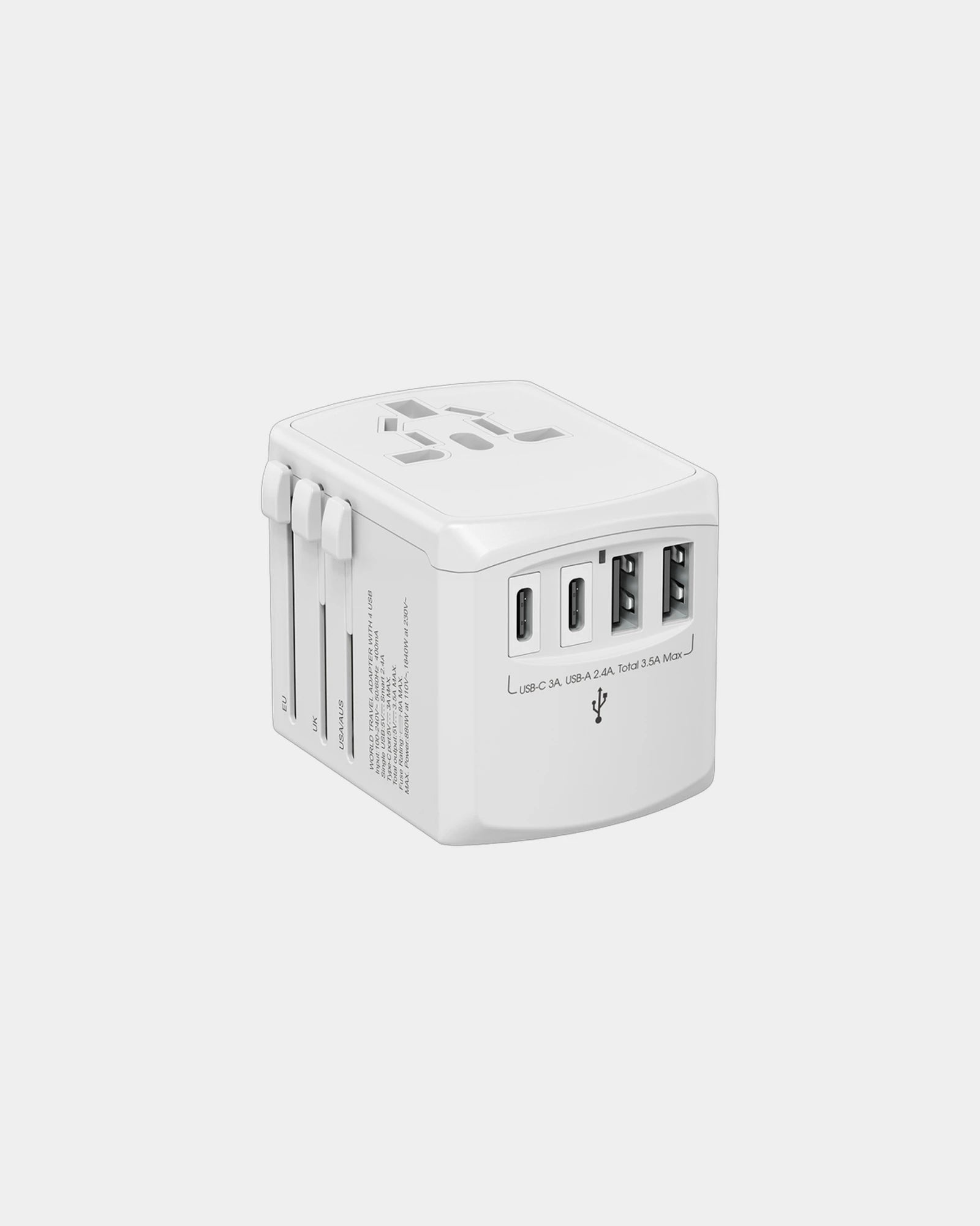 Adapter universell 3 USB und 1 USB-C zum Personalisieren - Weiß