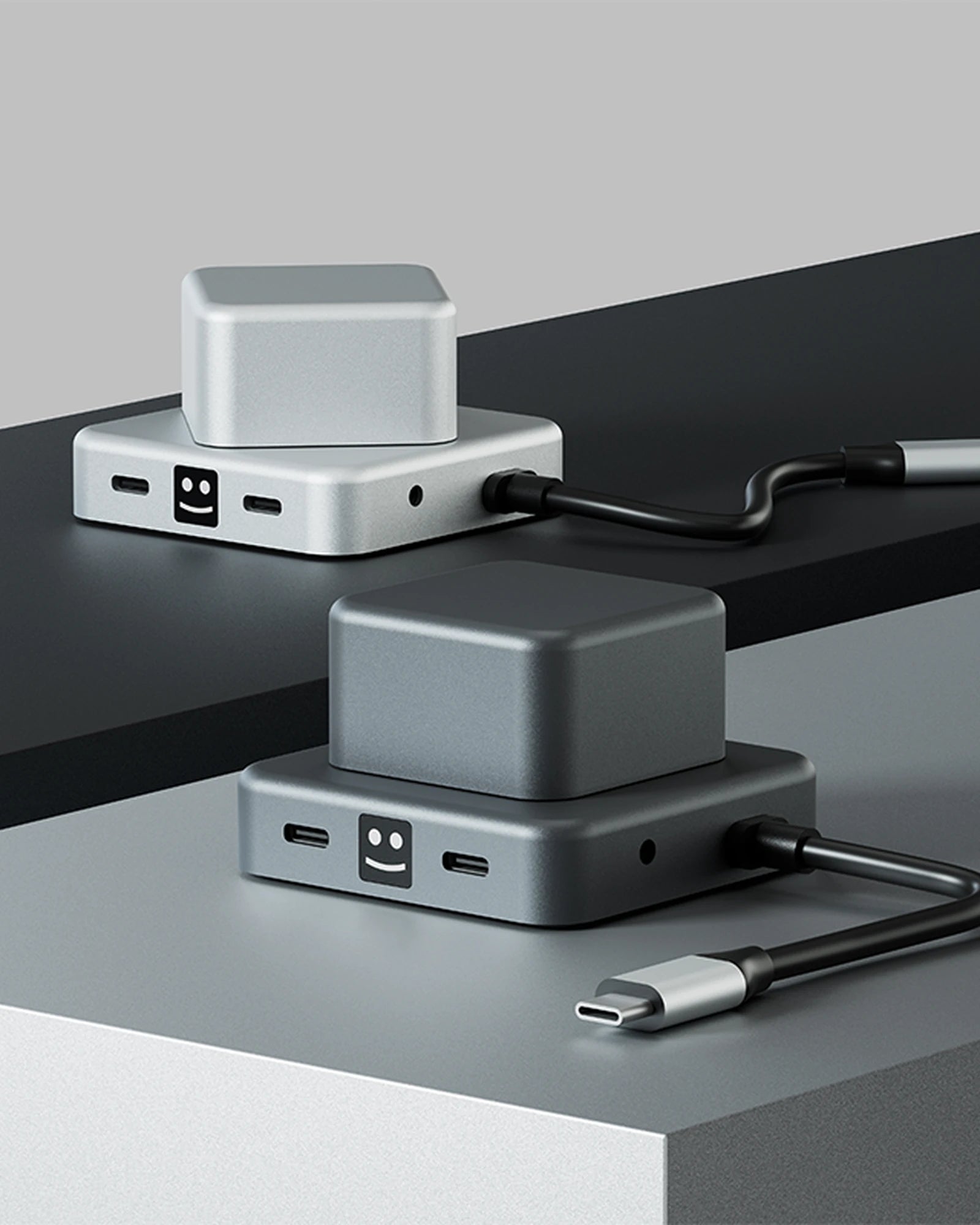 Hub 7-en-1 Aluminium recycelt XOOPAR CUBBI zum Personalisieren - 5