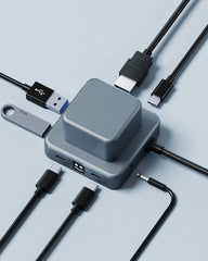 Hub 7-en-1 Aluminium recycelt XOOPAR CUBBI zum Personalisieren - 6