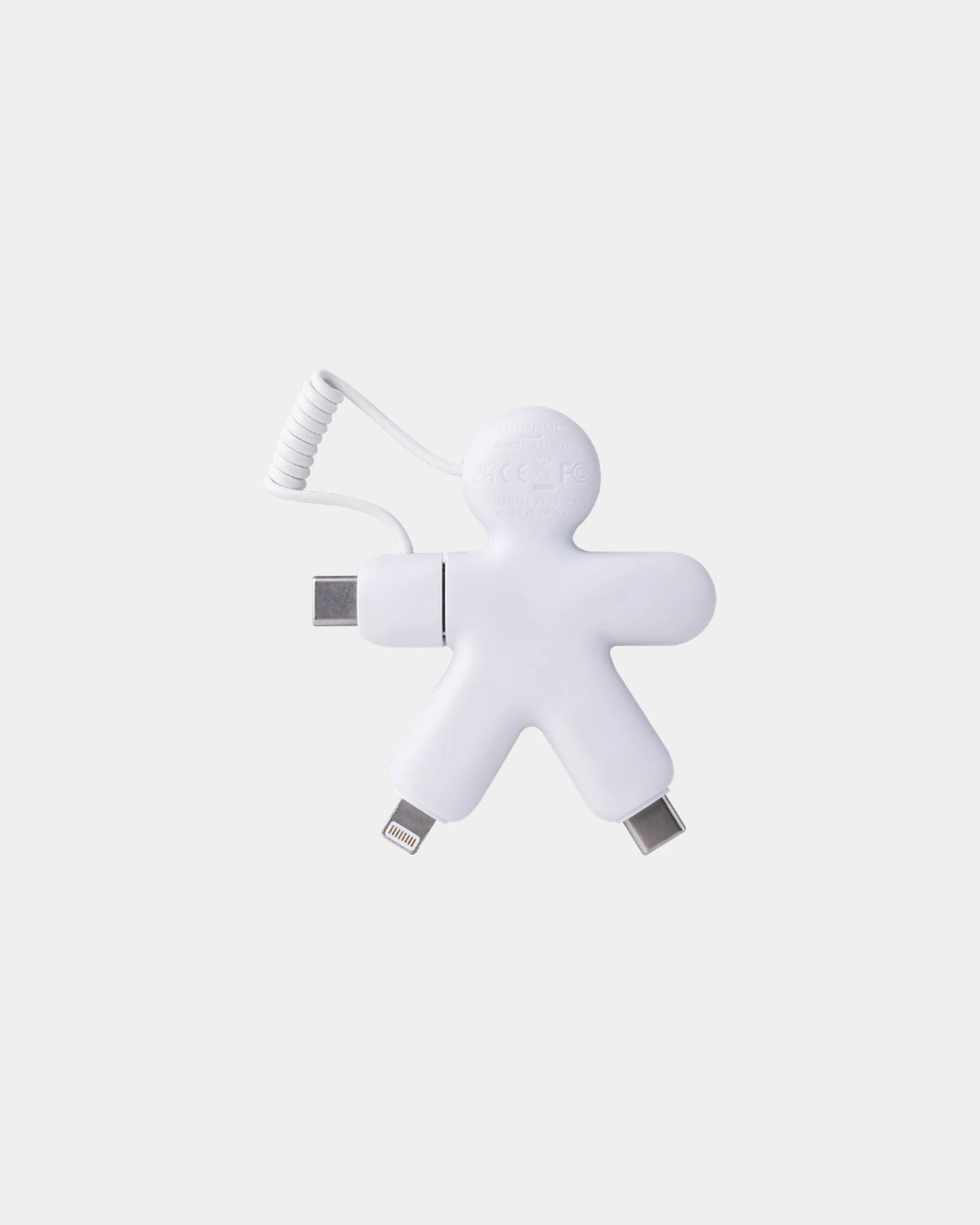 Ladekabel USB-C und Lightning XOOPAR OCTOLONGI zum Personalisieren - Weiß