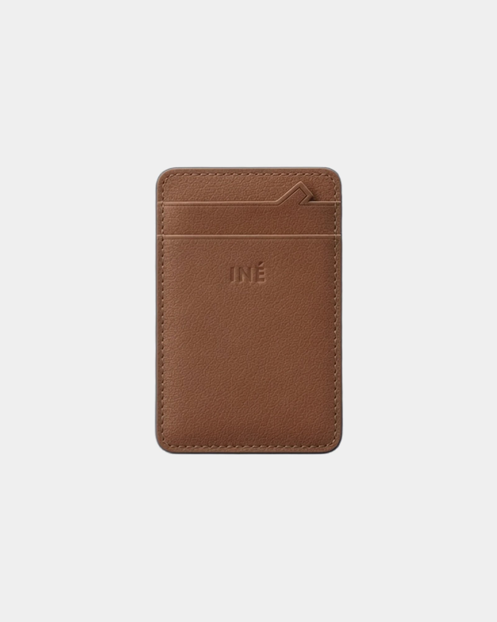 Kartenetui anti-RFID INE Mini zum Personalisieren - Cognac