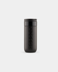Isolierbecher Edelstahl Dopper 400 ml zum Personalisieren - Flammendes Schwarz