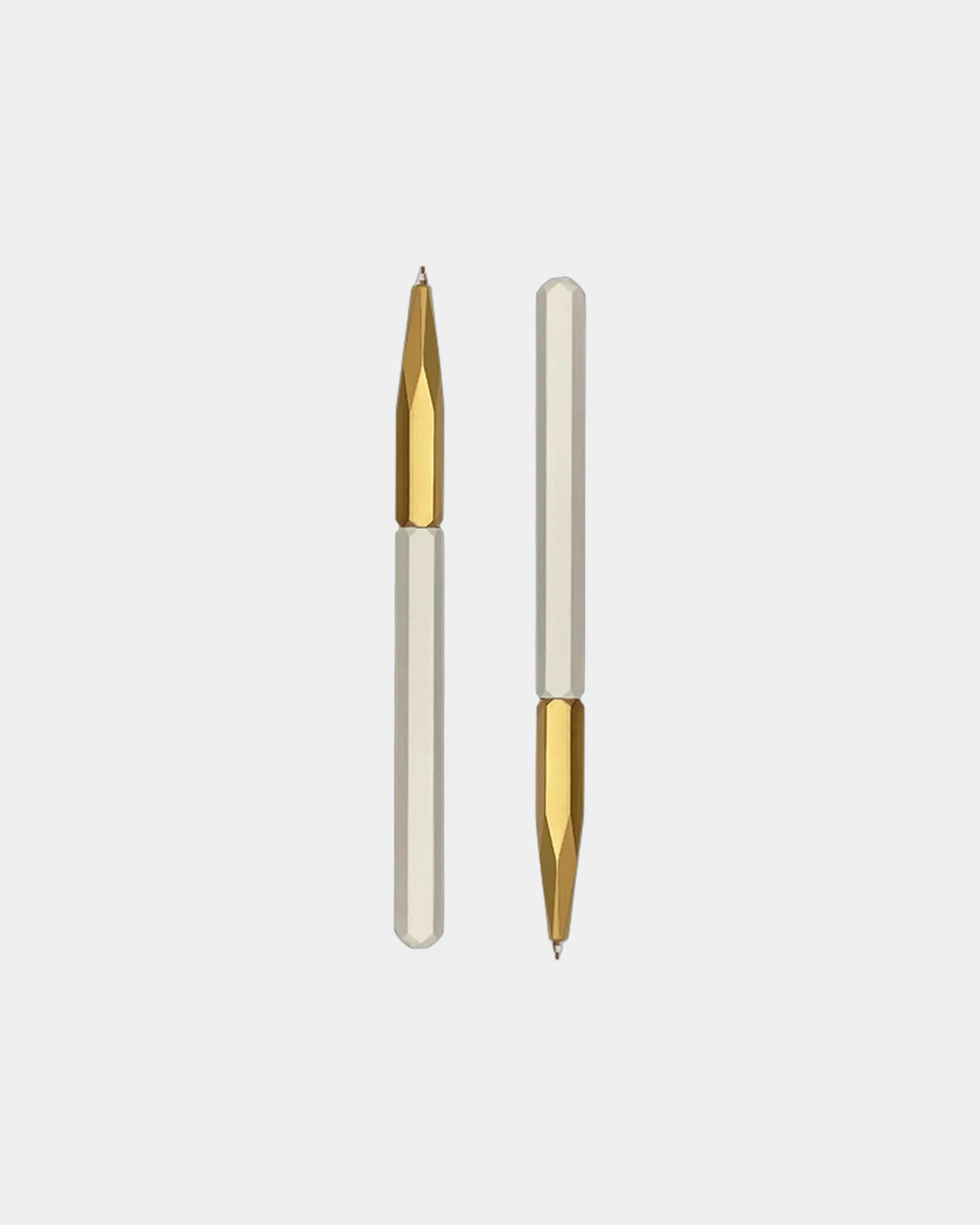 Mechanical Pencil - Raw Brass & Aluminium - White & Raw Brass